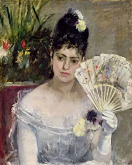 Drucke von Im Ball (au Bal), 1875. Im Bestand des Musée Marmottan Monet, Paris Impressionistische Gemälde Drucke: Zu der Fête du Ball, 1875. Künstlerin : Morisot, Berthe (1841-1895)