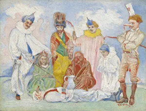 Belgian Fine Art Images Drucke: Bapteme de masques, 1891. Creator: Ensor, James (1860-1949)