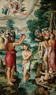 Jesus Christ Baptism Drucke: The Baptism of Christ (Triptych)