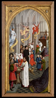 Flanders Belgium Heritage Art Drucke: Baptism, Confirmation and Confession, 1440-1445. Creator: Rogier Van der Weyden