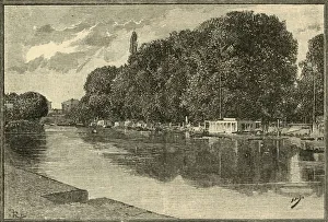 Victorian Era Water Transport Drucke: The Barges, 1898. Creator: Unknown