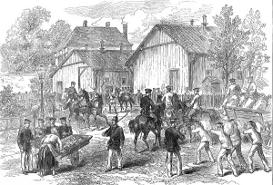 Kasernen der deutschen Truppen in Rheims, 1872. Künstler: Unbekannt.