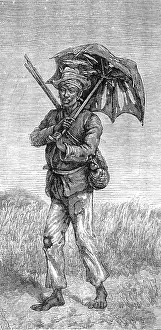 Illustrated London News Artwork Drucke: A Basuto out for a walk, 1881. Creator: Unknown