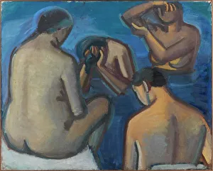 Nakedness In Art History Drucke: After the Bath, 1924. Creator: Vilhelm Lundstrom