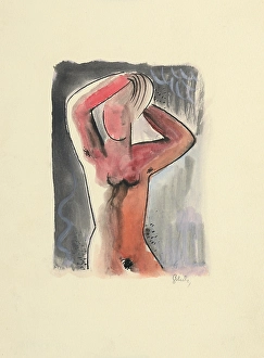 Pen And Ink Drawing Techniques Drucke: After the bath, 1936. Creator: Mikulas Galanda