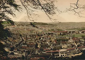 Vintage Railway Photography UK Drucke: Bath from Beechen Cliff, c1925