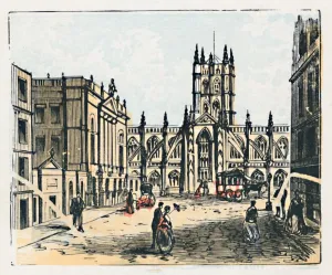 Bath Abbey Architecture Drucke: Bath, c1910
