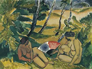 Expressionist Art Drucke: The Bathers, 1912. Creator: Max Pechstein
