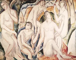 Fauvist Art Movement Drucke: The Bathers (Les Baigneuses), 1908. Creator: Andre Derain