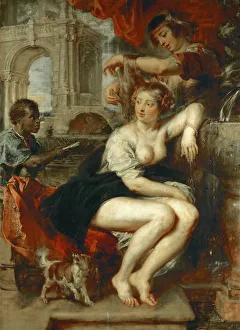 Bathscheba im Badhaus um ca. 1635 von Peter Paul Rubens
