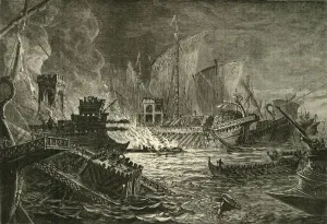 Edmund Ollier Artwork Drucke: The Battle of Actium, 1890. Creator: Unknown
