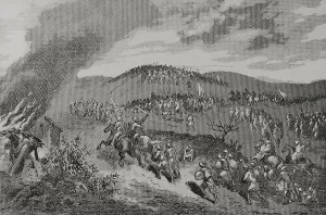 Iberian Peninsula History Drucke: Battle of Calatanazor, (July 1002), Iberian peninsula, 1890. Creator: Unknown