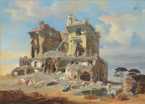 Der Schlacht bei dem Casino dei Quattro Venti, 1849. Künstler: Werner, Carl Friedrich Heinrich (1808-1894).