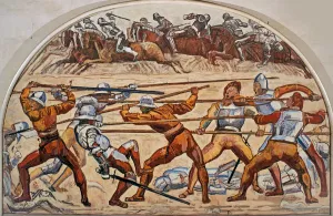 Ferdinand Hodler Artwork Drucke: The Battle of Murten. Study, 1917