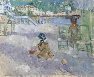 Impressionist Artists From France Drucke: Beach in Nice