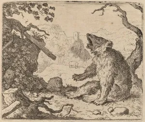 Der Bär als Botin, wahrscheinlich um 1645/1656. Schöpfer: Allart van Everdingen