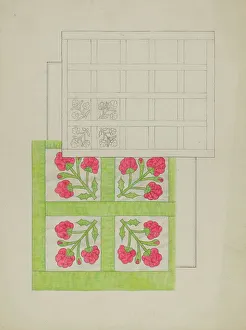 Bettdecke, um 1936 von Floyd R. Sharp geschaffen