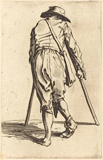 Vagabund mit Stock und Hut, Rückenansicht um ca. 1622 von Jacques Callot