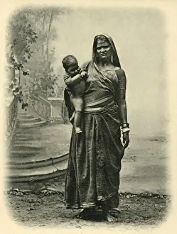 Monochrome Images Of Poverty Drucke: A Begger Woman. Creator: Unknown