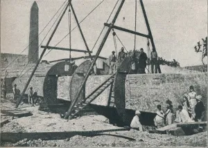 Monochrome Cityscape Photography Drucke: Beginning the Framework, 1877, (1910)