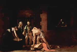 Drucke von Die Enthauptung des Johannes des Täufers um Ca 1608 gefunden im Sammlungs der Kathedrale von Sankt Johannes in Valletta auf Malta Caravaggio Drucke: Die Enthauptung des Heiligen Johannes der Taucher, um 1608