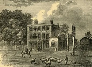 Victorian Era City Life Drucke: The Bell at Edmonton, c1876. Creator: Unknown