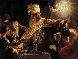 Drucke von Rembrands Fest bei Belschazzar, um 1639 Rembrandt Drucke: Rembrands Fest von Belschazzar, um 1639