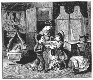 Women In Industry History Drucke: Benefits of using the Singer sewing machine, 1880