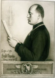 Italian Fascist Leader Drucke: Benito Mussolini, 1925