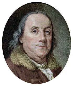 American Revolutionary War Figure Drucke: Benjamin Franklin, c1782