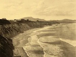 French Coastline Images Drucke: Biarritz - La Cote des Basques, c1930. Creator: Unknown