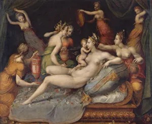 Motherhood In Renaissance Art Drucke: The Birth of Cupid. Creator: Master of Flora