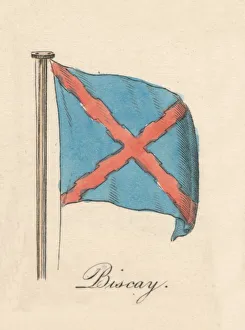 Spanish Flag Drucke: Biscay, 1838