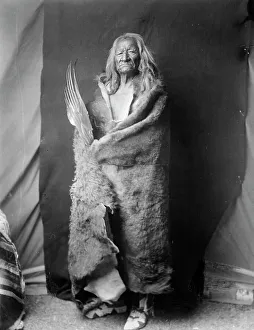 Black And White Photography Classics Drucke: Black Eagle-Assiniboin, c1908. Creator: Edward Sheriff Curtis