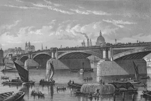 British Civil Engineering Drucke: Blackfriars Bridge from the Surrey side, London, c1875 (1878)