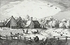 Baroque Era Landscape Drucke: Bleaching Fields Beyond the Haarlem Woods