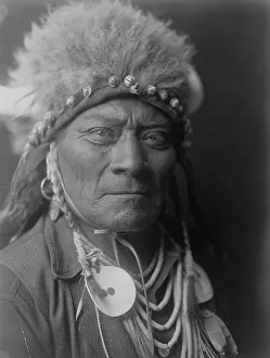 Indigenous People Images Drucke: One Blue Bead, c1908. Creator: Edward Sheriff Curtis