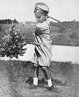 Young Golfer Drucke: Bobby Jones as a boy, c1910