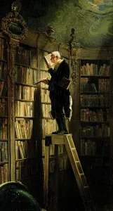 Carl Spitzweg Drucke: Der Buchwurm, 1850