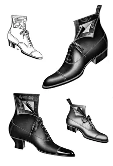 Vintage Clothing Illustrations Drucke: Boot illustrations, 1908-1909