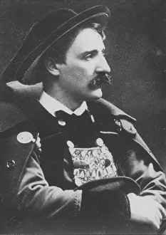 Black And White Portrait Male Drucke: Botrel, c1893