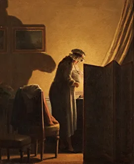 Genre Scene Artwork Drucke: A boudoir scene