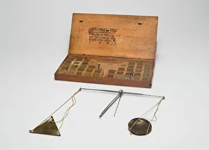 Kasten mit Waage und Gewichtssetz, Köln 1661. Schöpfer: Wilhelm von Essen