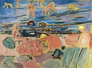 Edvard Munch Norway Drucke: Boys bathing