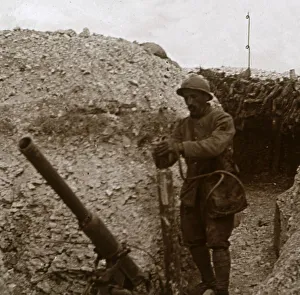 First World War Weapons Drucke: Brandt gun, c1914-c1918