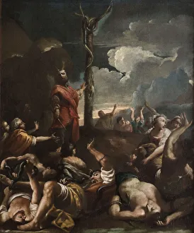 Bolognese School Art Drucke: The Brazen Serpent