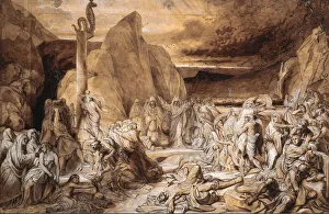 Drucke von Die Bronzene Schlange (Studium), 1839; im Bestand der Staatlichen Tretjakow-Galerie Moskau Fjodor Bruni Drucke: Die Bronzene Schlange (Studium), 1839
