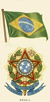 Brazilian National Flag Drucke: Brazil, c1935. Creator: Unknown