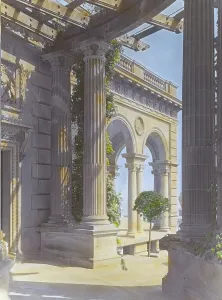 Die Breakers, Haus von Cornelius Vanderbilt II, 44 Ochre Point Avenue, Newport, Rhode Island, 1914. Künstler: Frances Benjamin Johnston. Die Breakers, Haus von Cornelius Vanderbilt II, 44 Ochre Point Avenue, Newport, Rhode Island, 1914