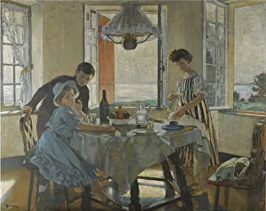 Family Breakfast Scene Drucke: Breakfast